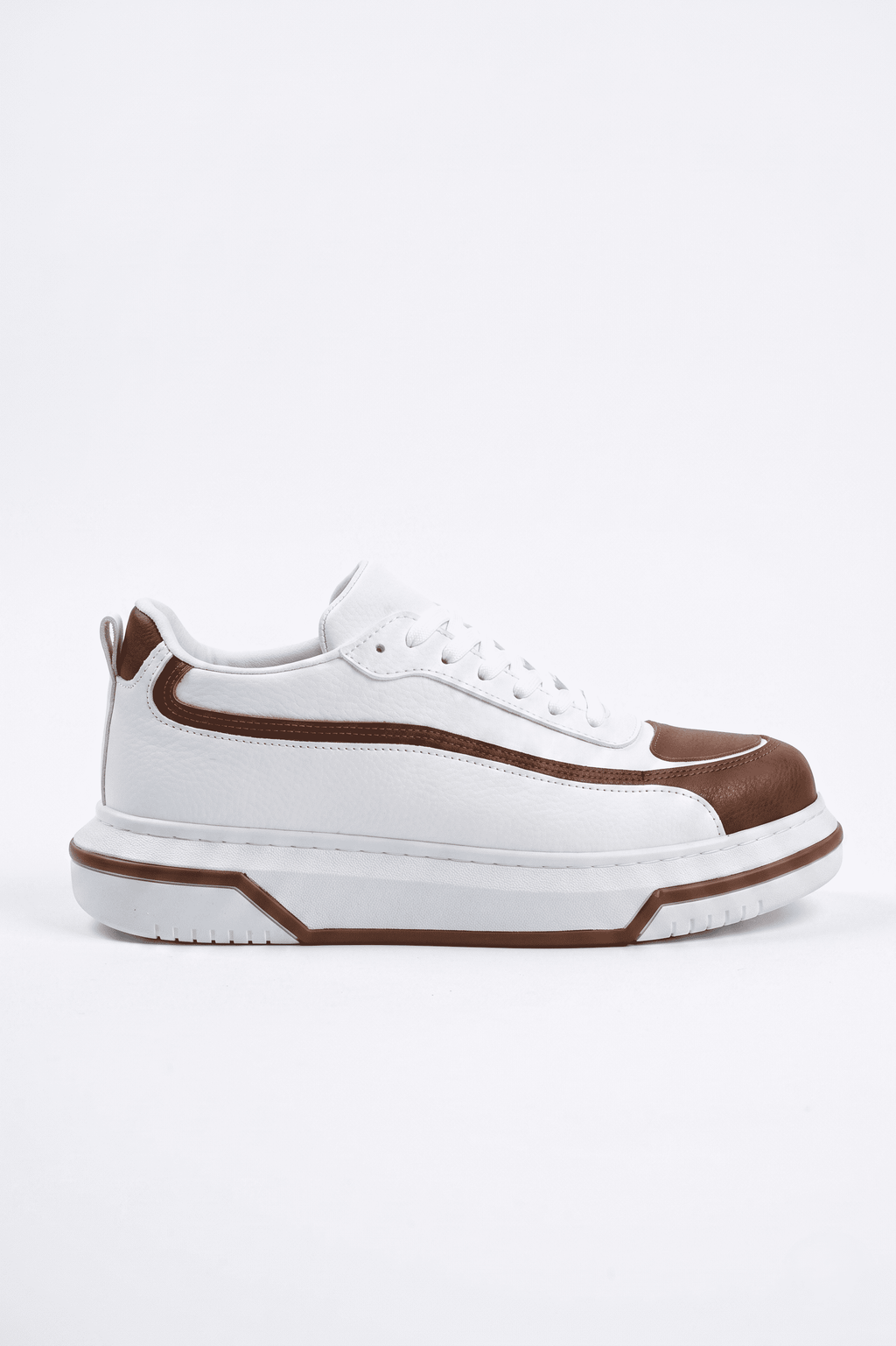 ZRC241X Yüksek Kalite Ortopedik Taban Bağcıklı Erkek Sneaker Beyaz Taba