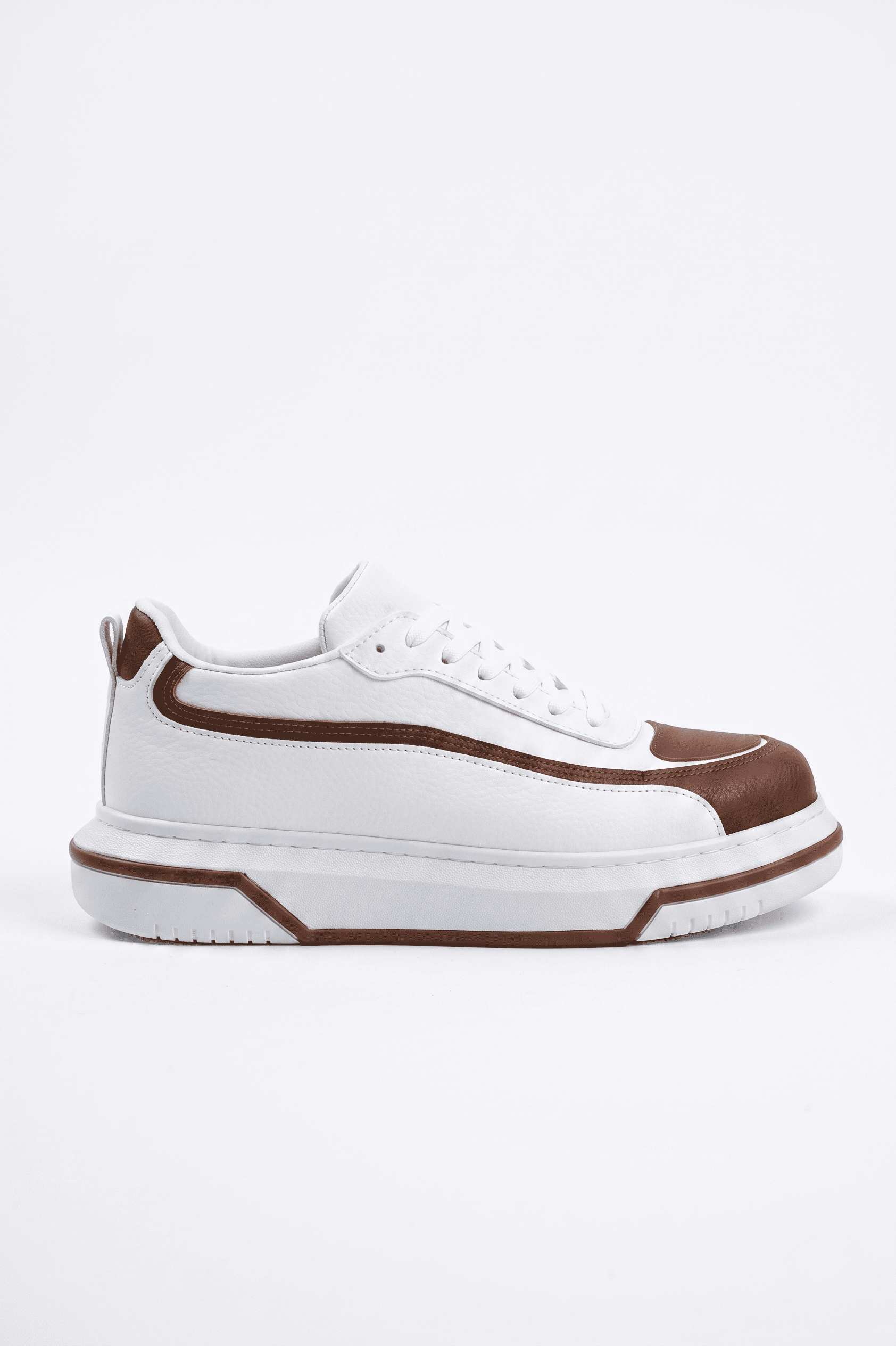 ZRC241X Yüksek Kalite Ortopedik Taban Bağcıklı Erkek Sneaker Beyaz Taba
