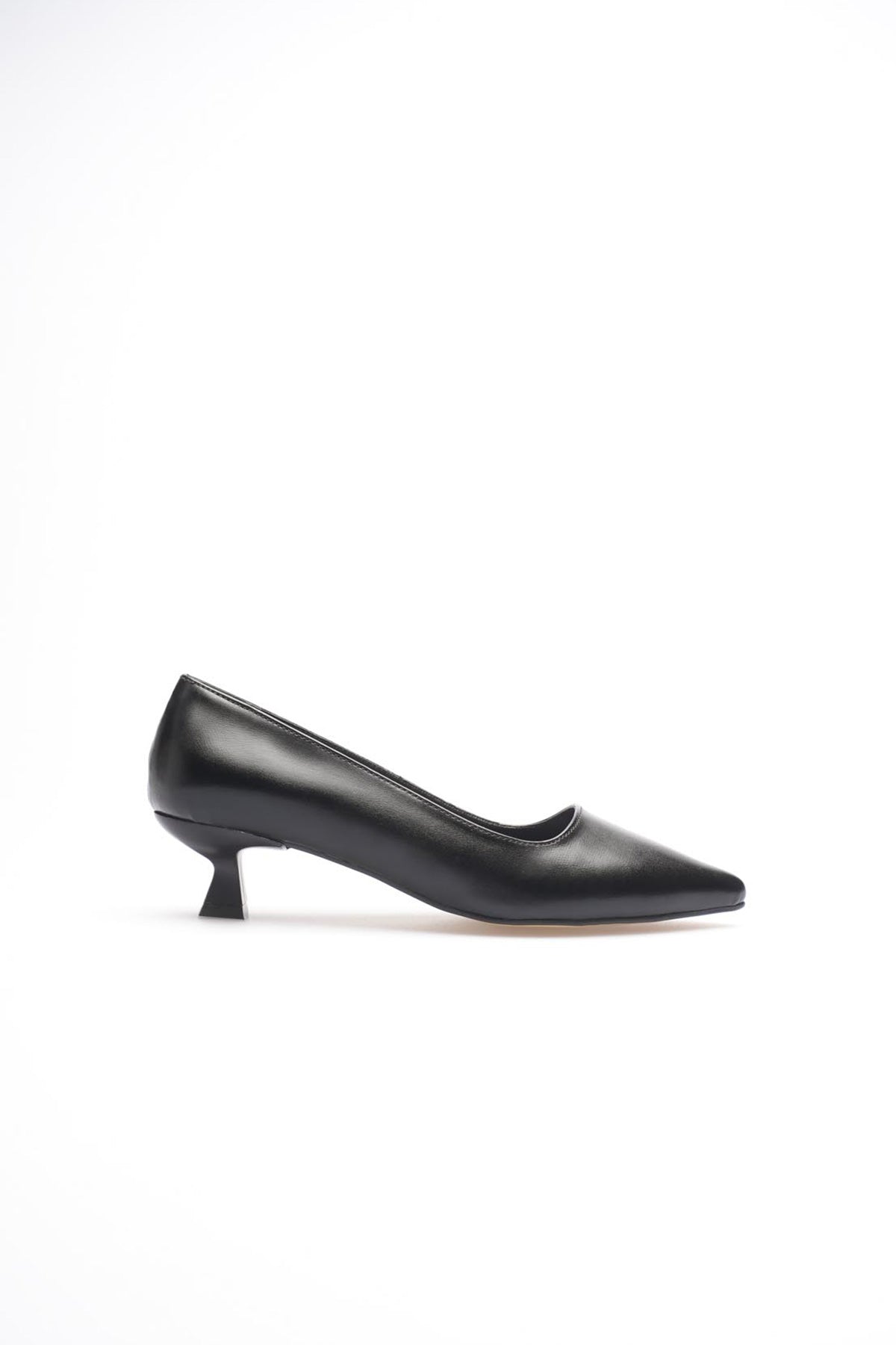 ZR20MS03 Premium Siyah Kadın Günlük Kısa Topuklu Stiletto