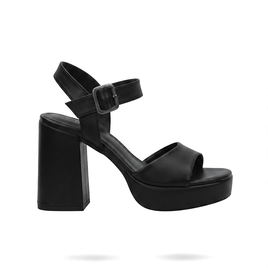 Sody Exclusive Siyah Platform Topuklu Sandalet 9 cm
