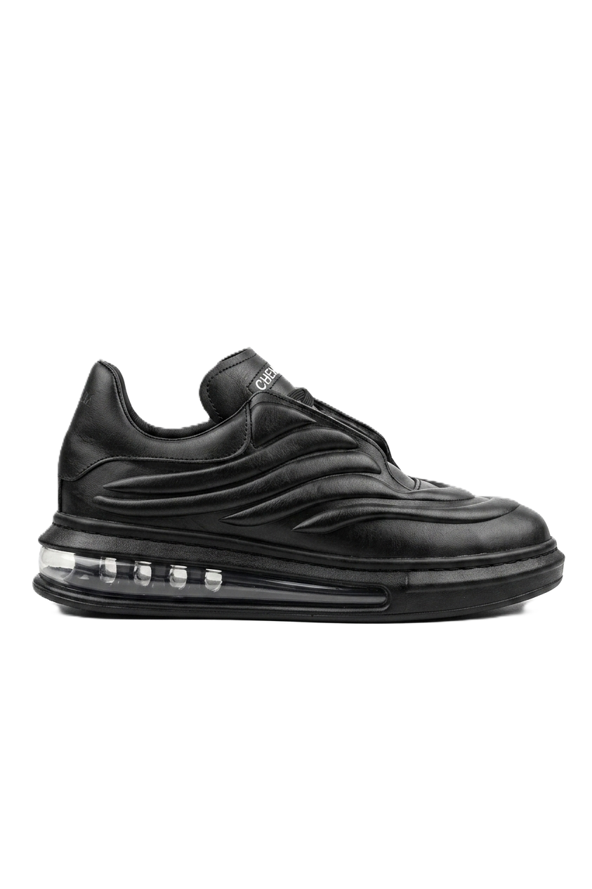 Sollıevo RX Şeffaf Taban Bağcıklı Erkek Sneaker Siyah