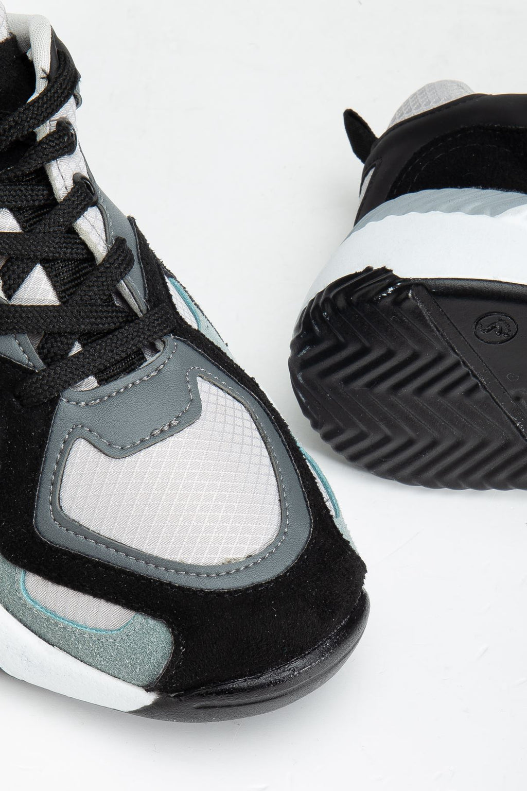 ZRİN-172-2 Premium Siyah Gri Bağcıklı Kadın Sneaker