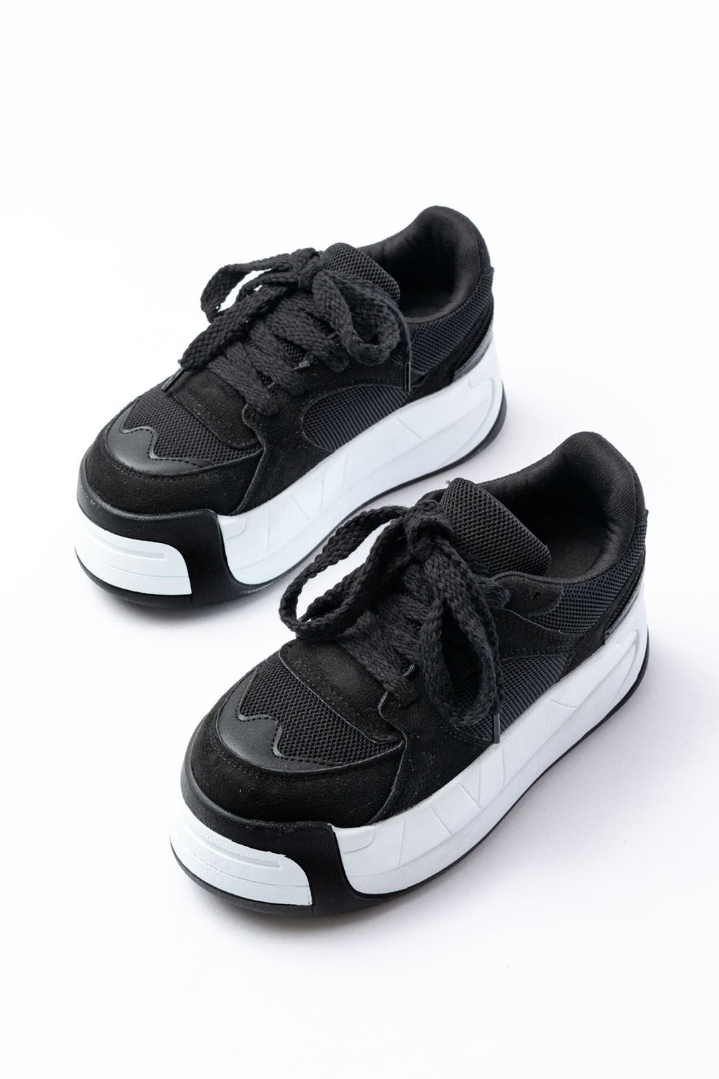 ZRİN-190 Premium Siyah Bağcıklı Fileli Yüksek Taban Günlük Sneaker