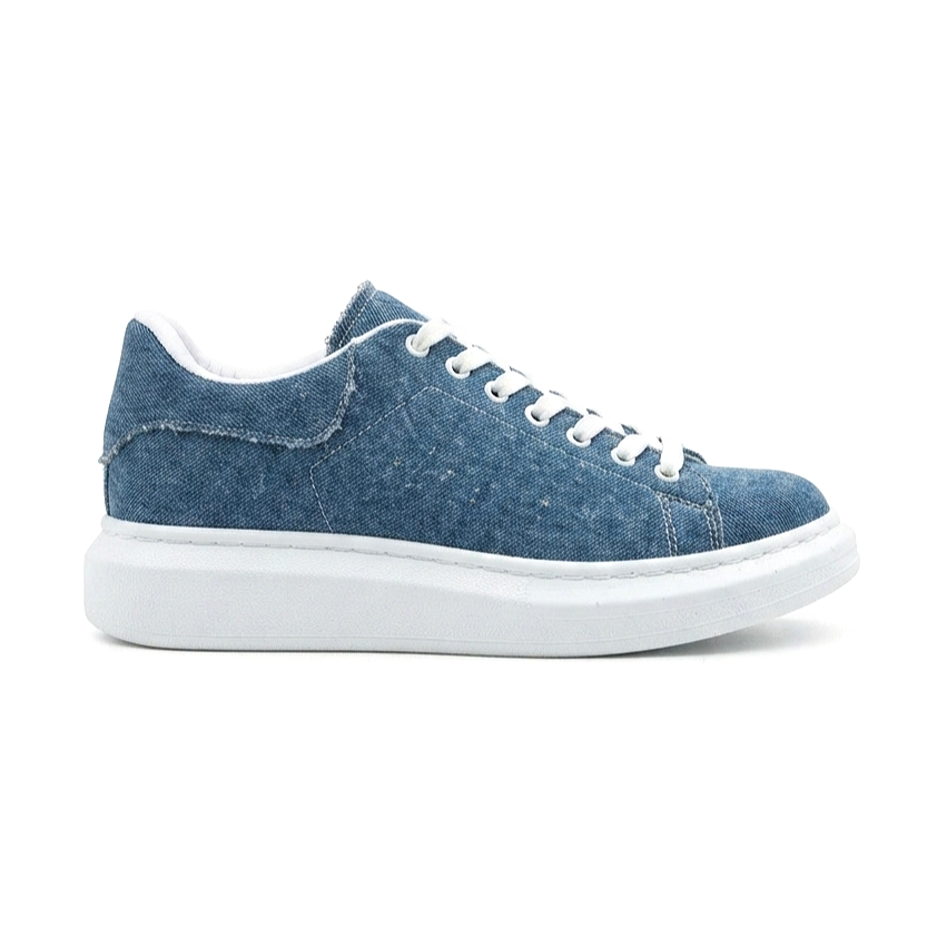 SPECTRA-01 Günlük Bağcıklı Ortopedik Kadın Sneaker Kot Mavi