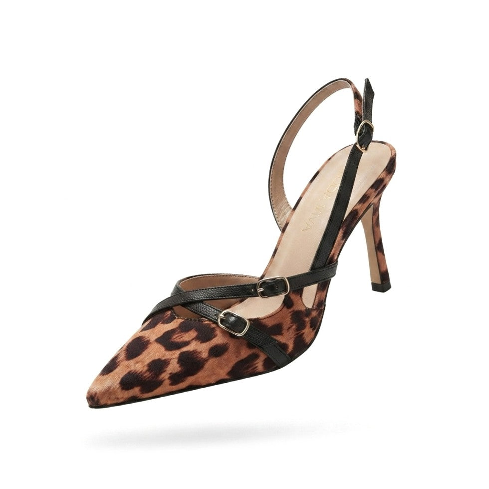 ZRİN-005 Leopar Günlük 7 cm Topuklu Ayakkabı