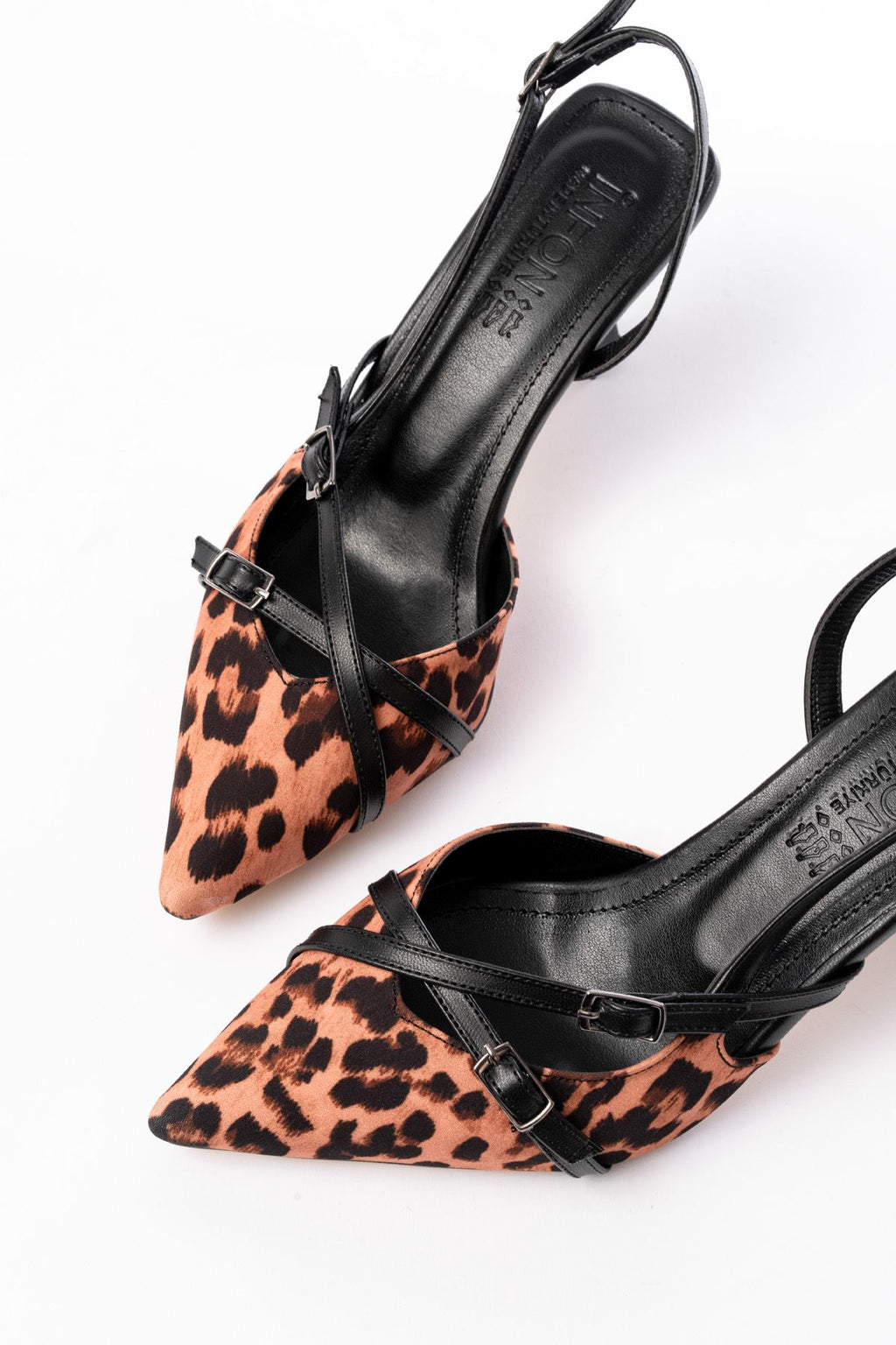 ZRİN-005 Leopar Günlük 7 cm Topuklu Ayakkabı