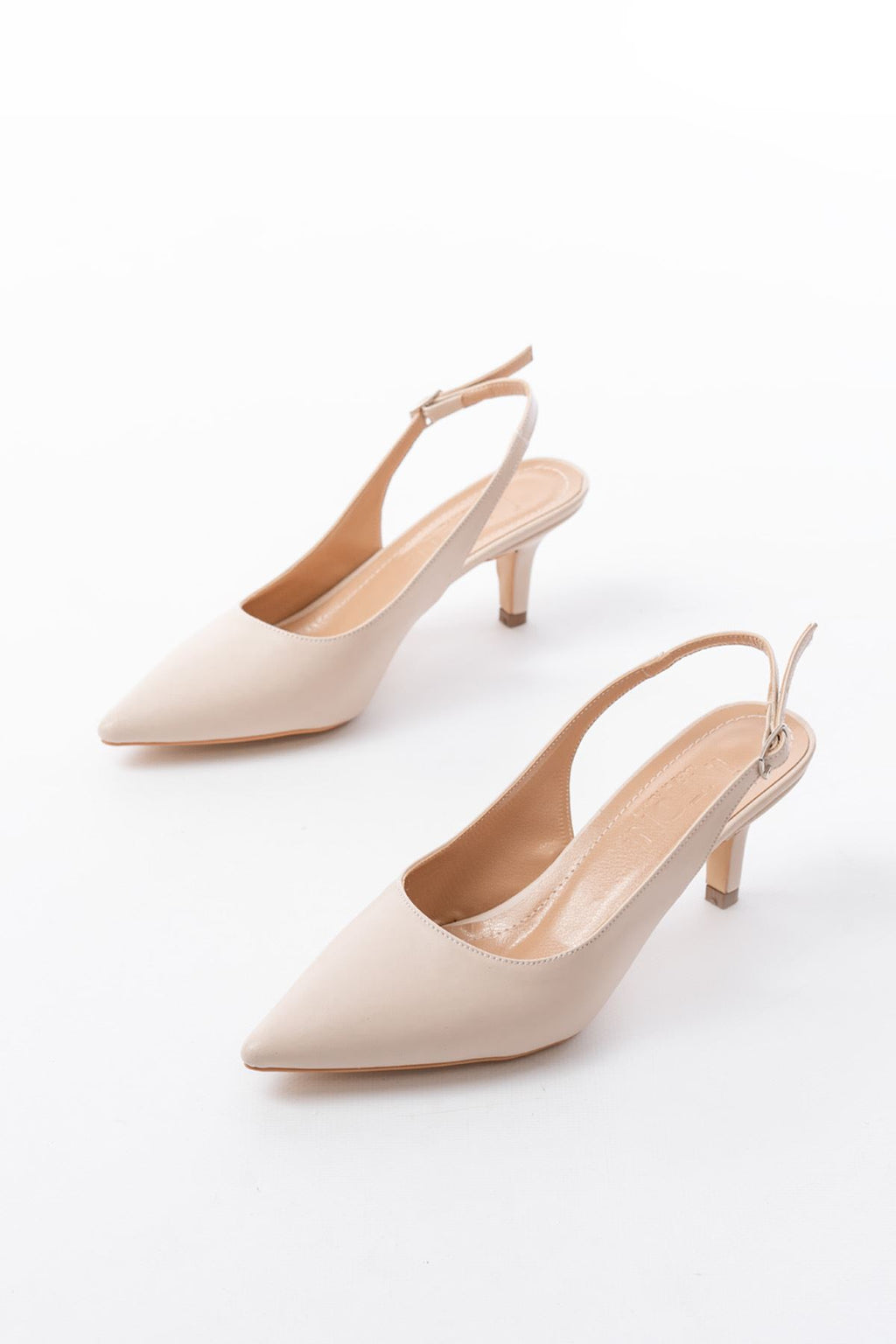 ZRİN-1152 Premium Bej Günlük 7 cm Topuklu Ayakkabı