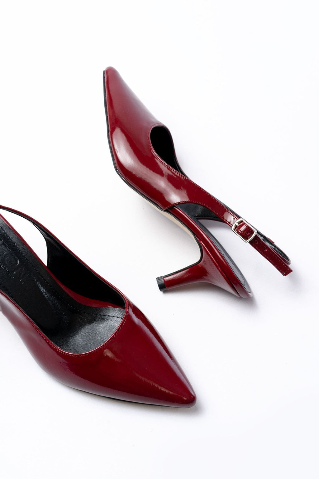 ZRİN-1152 Premium Bordo Rugan Günlük 7 cm Topuklu Ayakkabı