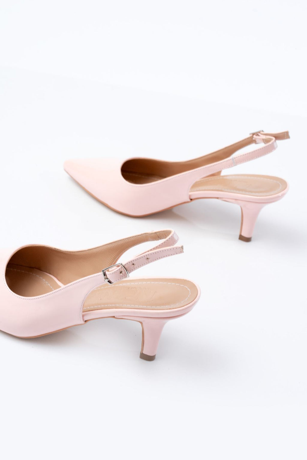 ZRİN-1152 Premium Pembe Rugan Günlük 7 cm Topuklu Ayakkabı