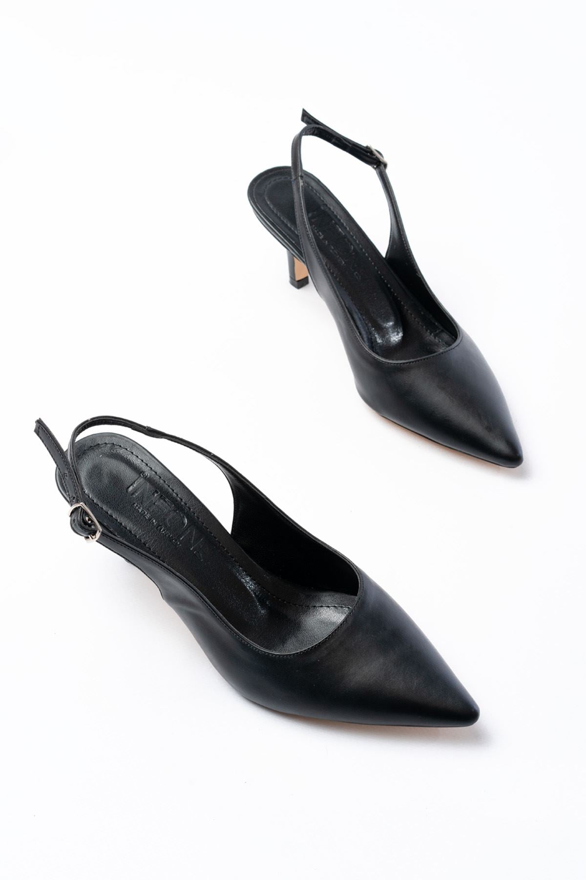 ZRİN-1152 Premium Siyah Günlük 7 cm Topuklu Ayakkabı