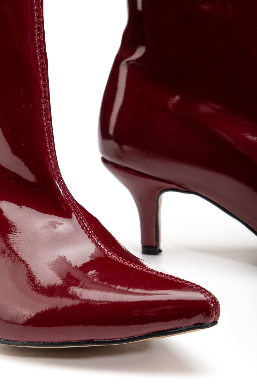 ZRİNX-2025 Premium Bordo Rugan Günlük Kadın Çizme 6,5 cm