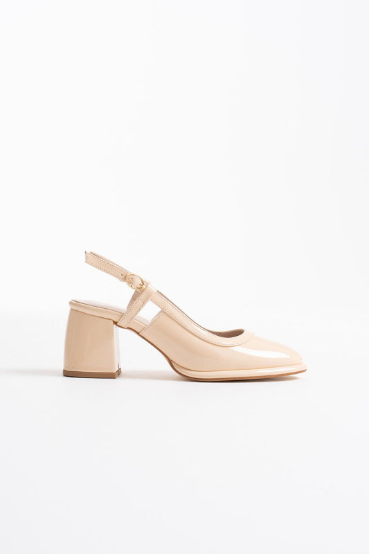 Taila Premium Light Yellow Patent Leather Women's High Heels