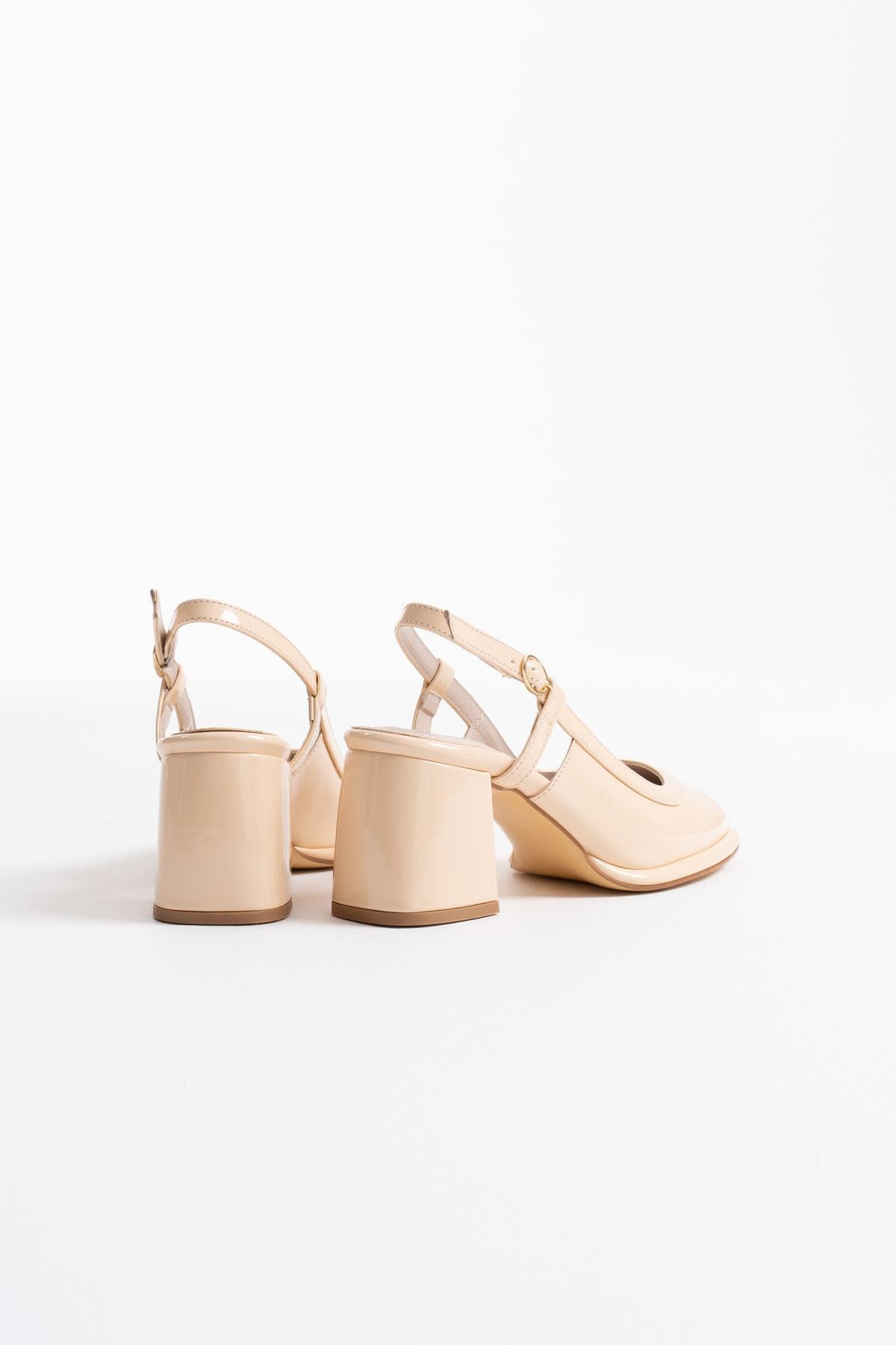 Taila Premium Light Yellow Patent Leather Women's High Heels