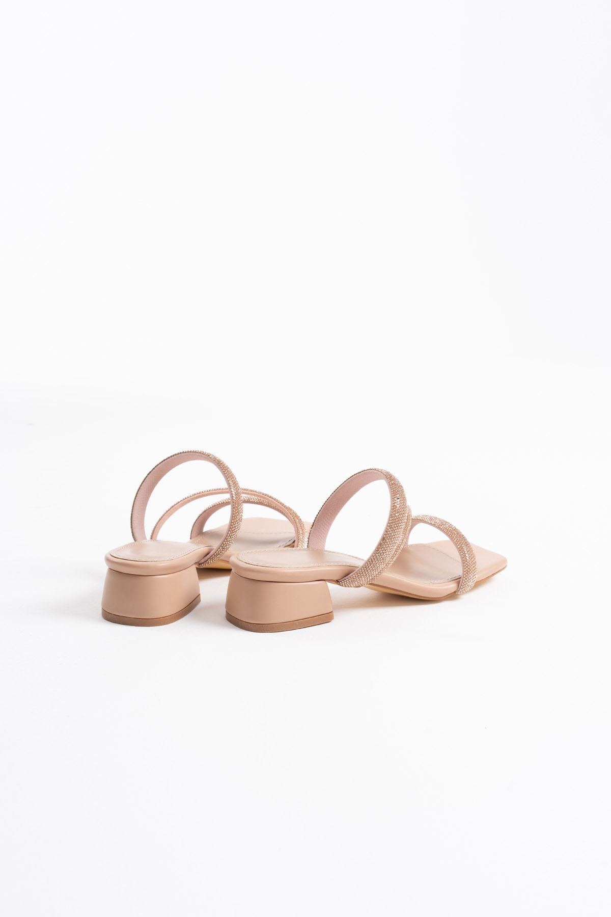 Tanya Premium Nude Women's Stoned Slippers