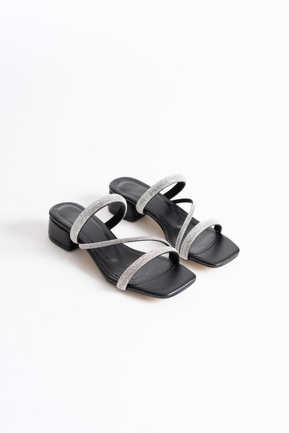 Tanya Premium Black Women's Stoned Slippers
