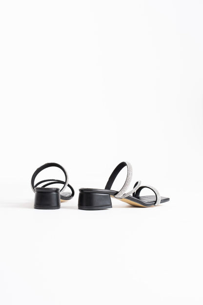 Tanya Premium Black Women's Stoned Slippers