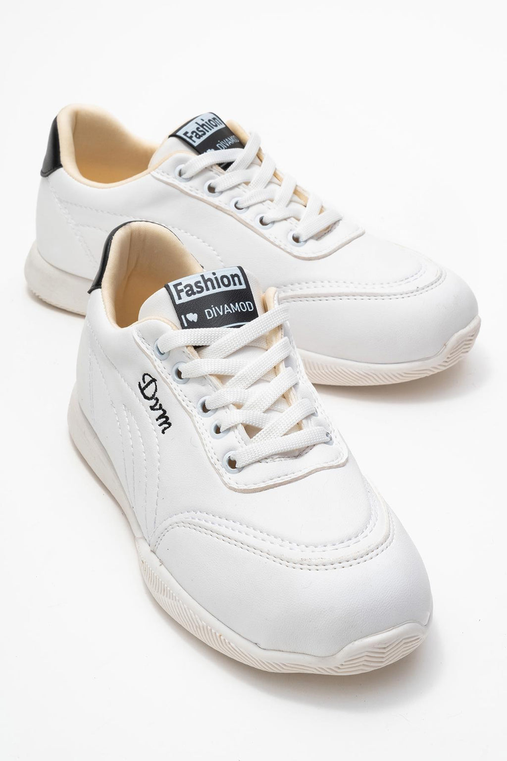 Virto Premium Beyaz Bağcıklı Kadın Spor Ayakkabı