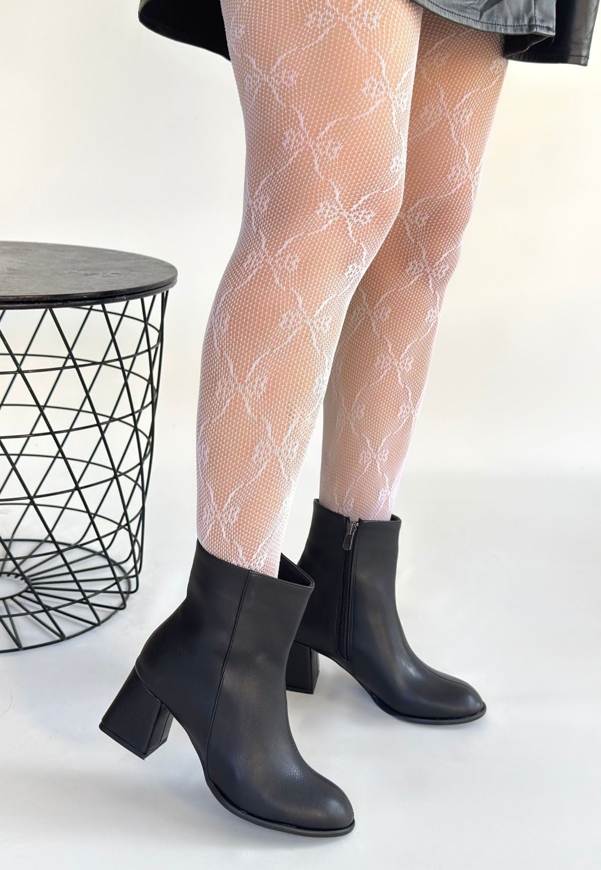 Tendy Premium Siyah Fermuarlı Topuklu Bot