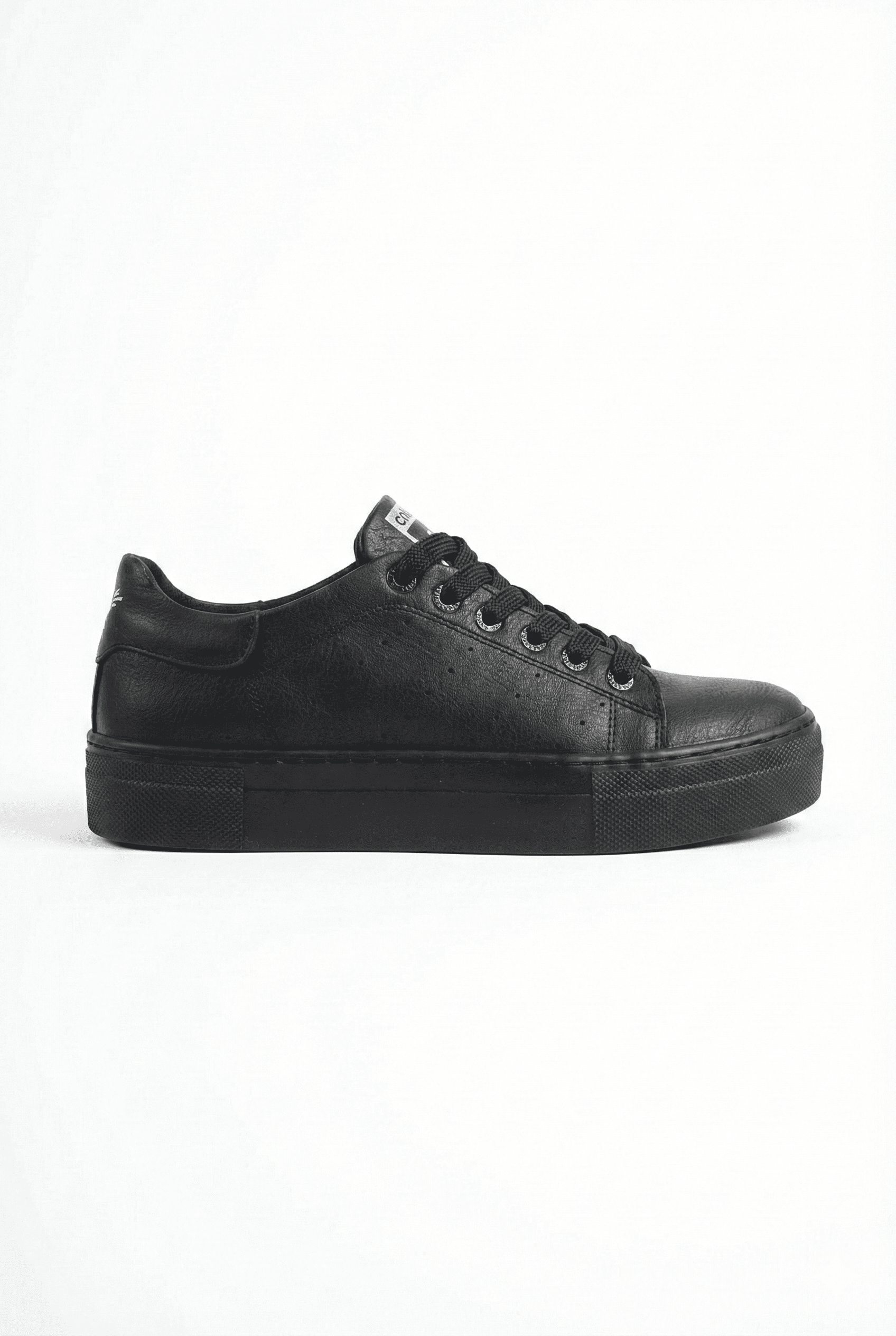 Tennis Premium Bağcıklı Ortopedik Erkek Sneaker Siyah