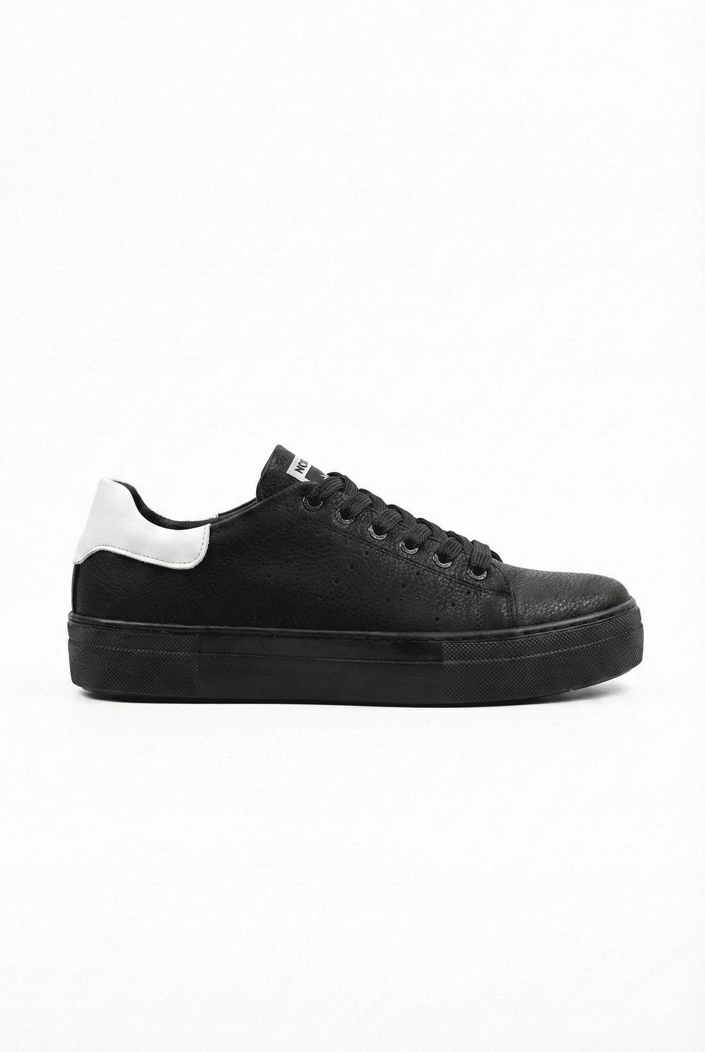 Tennis Premium Bağcıklı Ortopedik Erkek Sneaker Siyah Beyaz