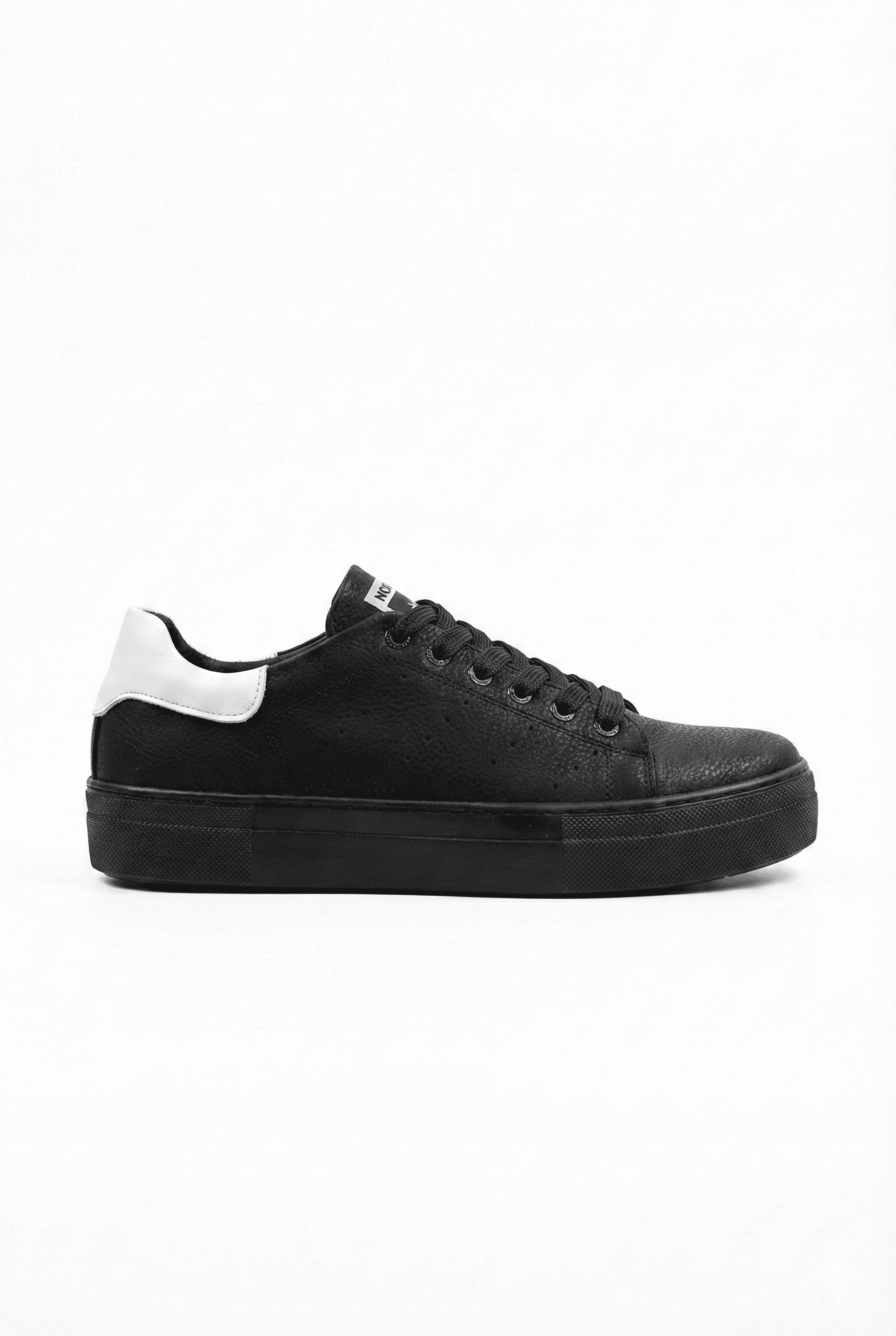 Tennis Premium Bağcıklı Ortopedik Erkek Sneaker Siyah Beyaz