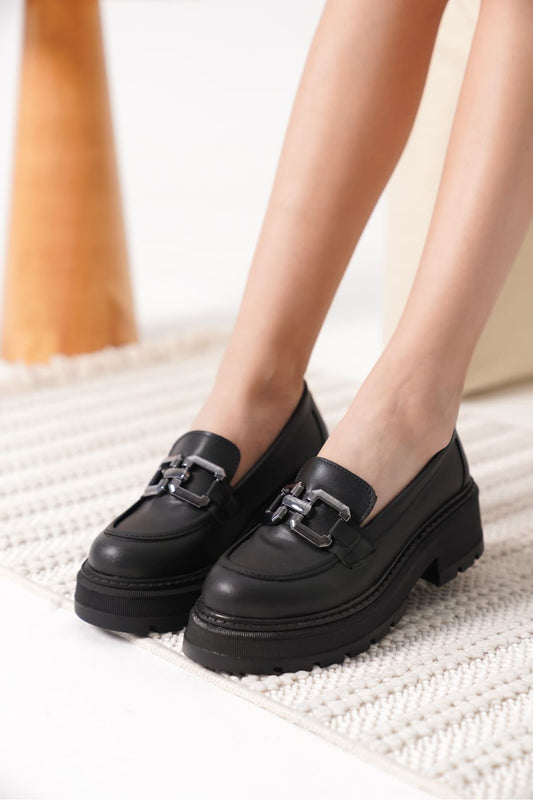 Terry Premium Siyah Kadın Loafer