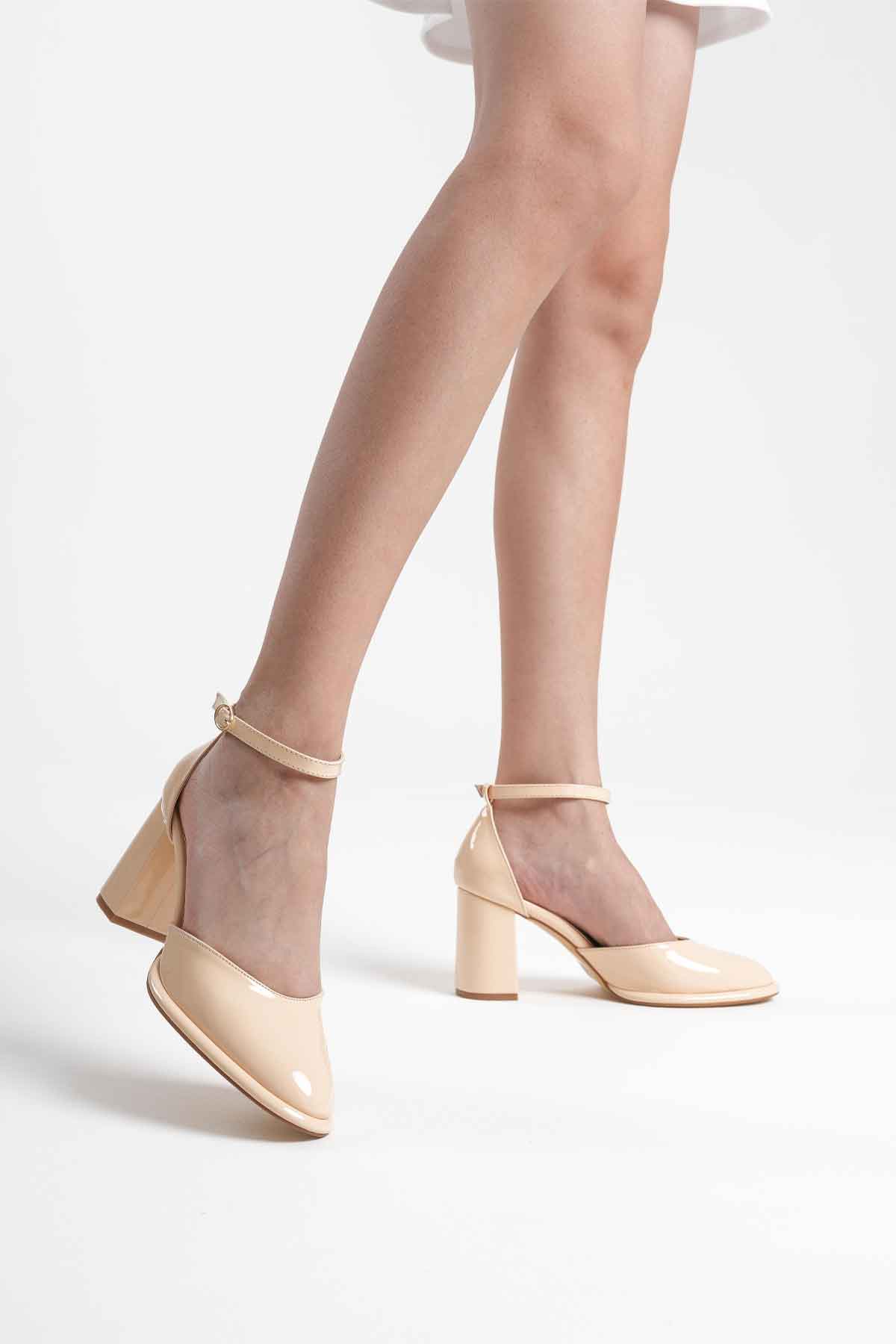 Theresa Premium Light Yellow Patent Leather Women's High Heels