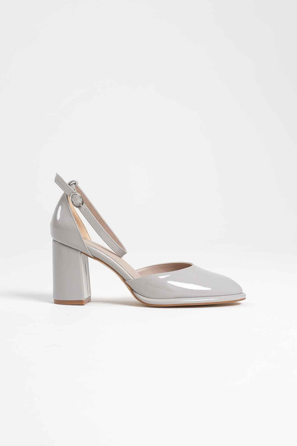 Theresa Premium Grey Patent Leather Women's High Heels