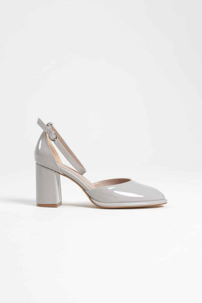 Theresa Premium Grey Patent Leather Women's High Heels