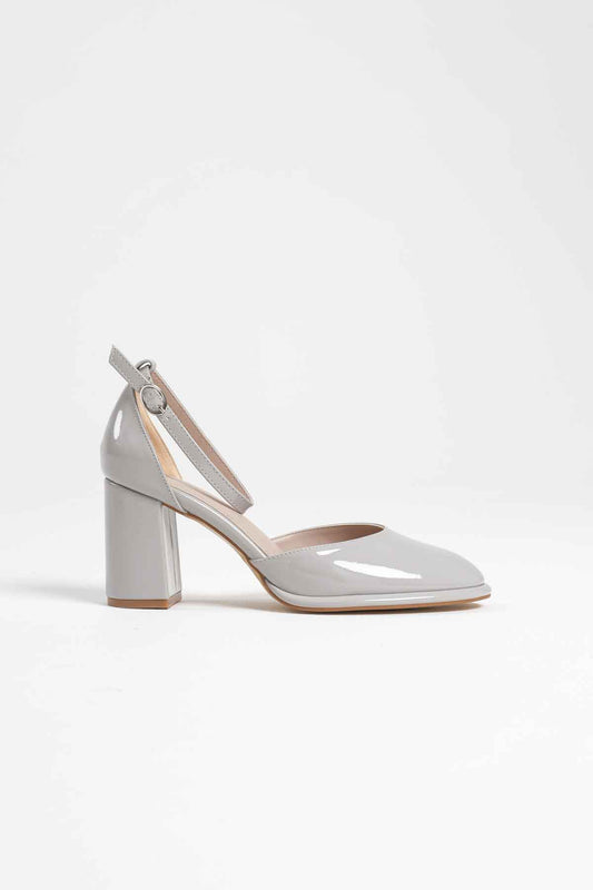 Theresa Premium Grey Patent Leather Women's High Heels