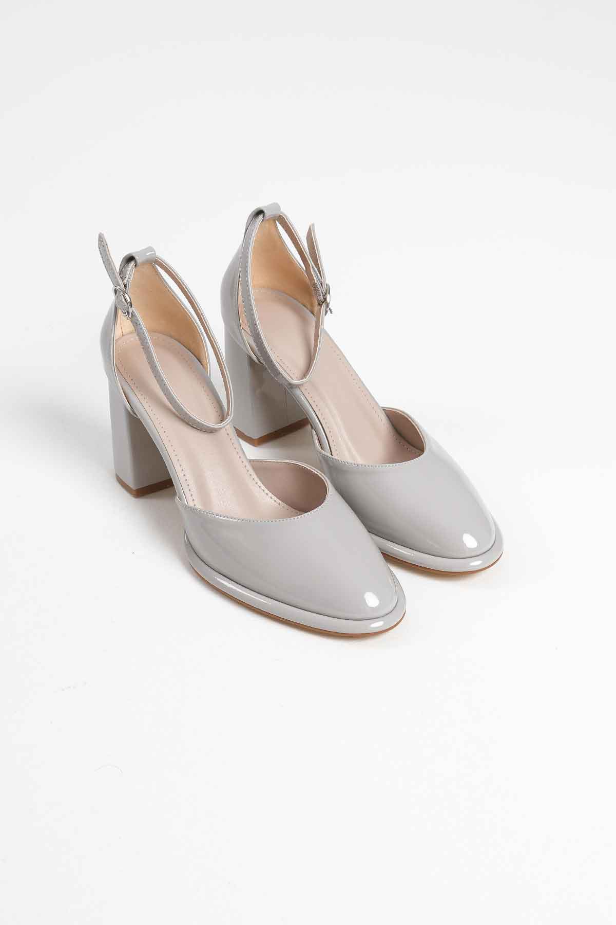 Theresa Premium Grey Patent Leather Women's High Heels