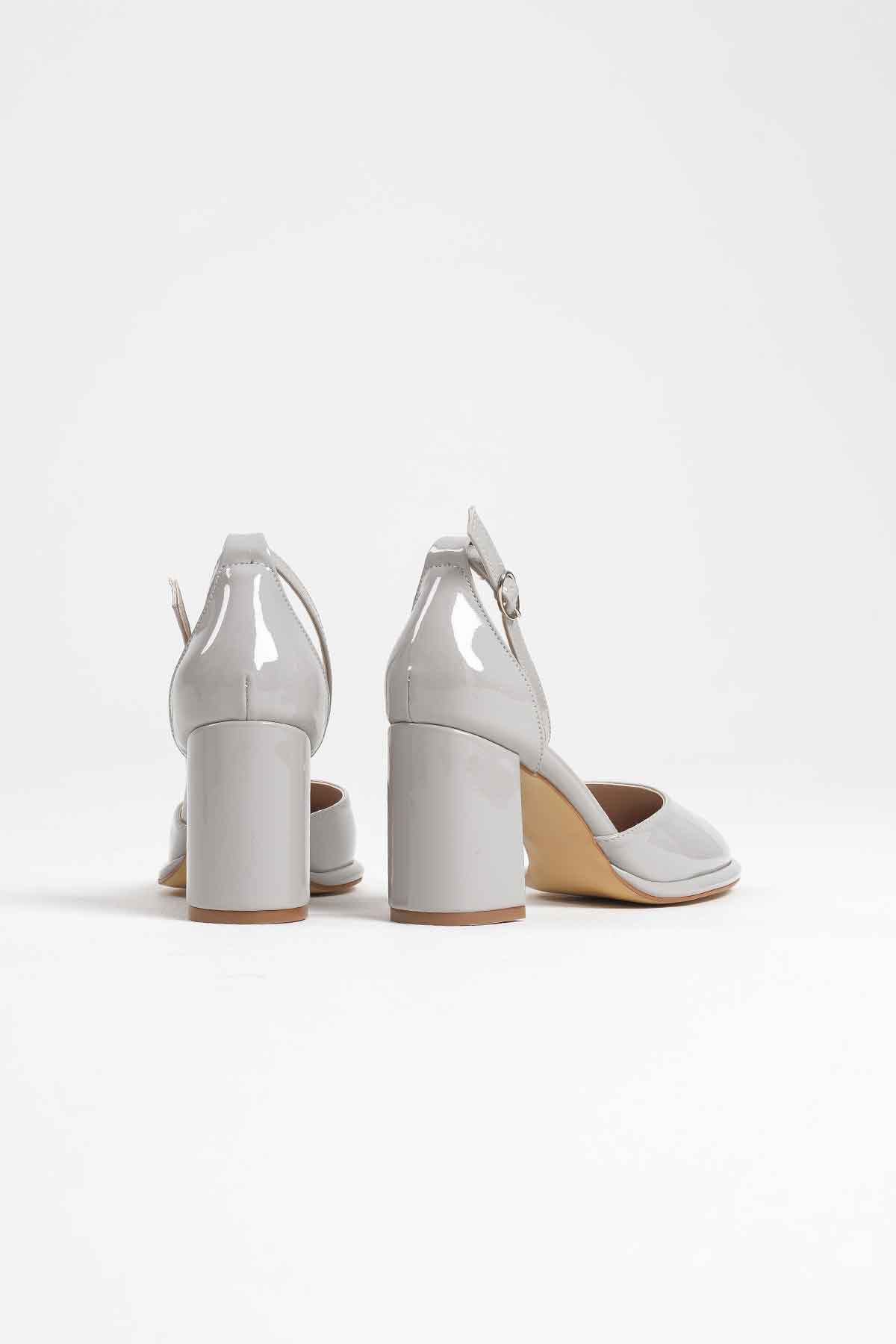Theresa Premium Grey Patent Leather Women's High Heels