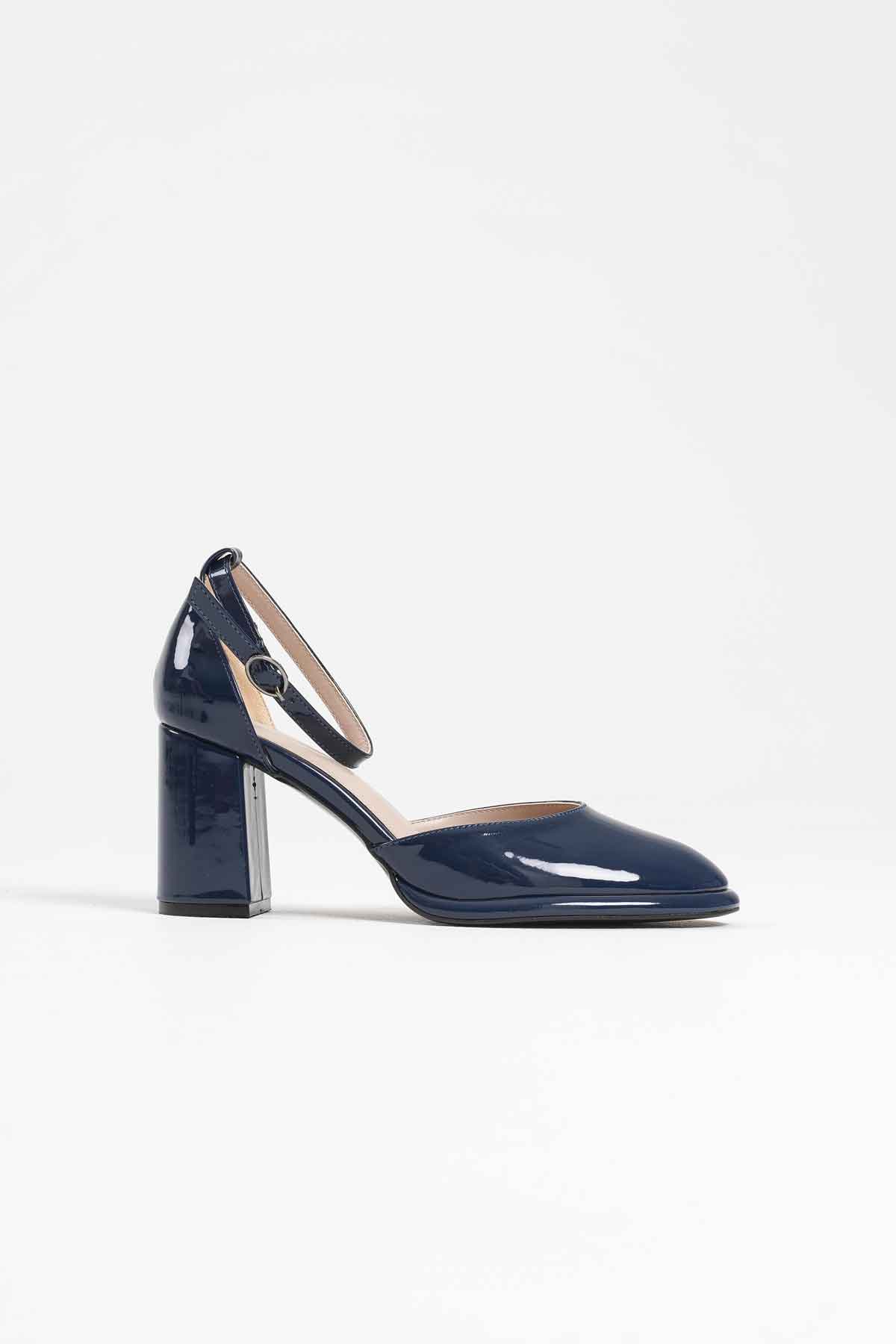 Theresa Premium Navy Blue Patent Leather Women's High Heels