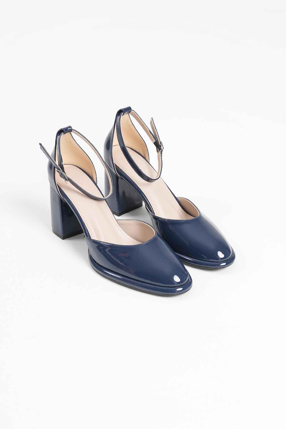 Theresa Premium Navy Blue Patent Leather Women's High Heels