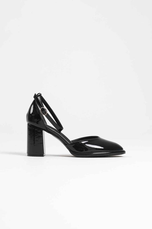 Theresa Premium Black Patent Leather Women's High Heels