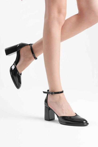 Theresa Premium Black Patent Leather Women's High Heels