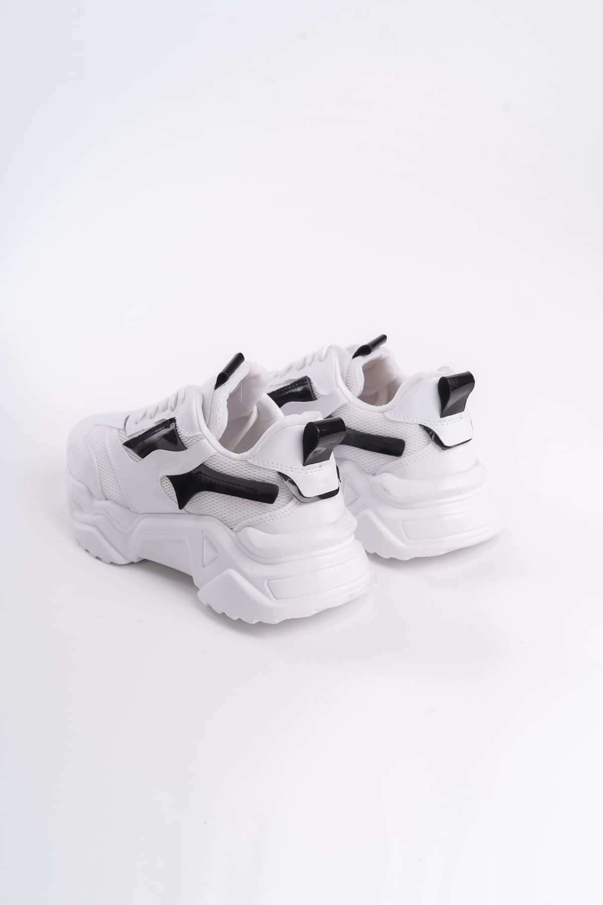 FlexStep Orthopedic Sole Knitted Sports Shoes White Black