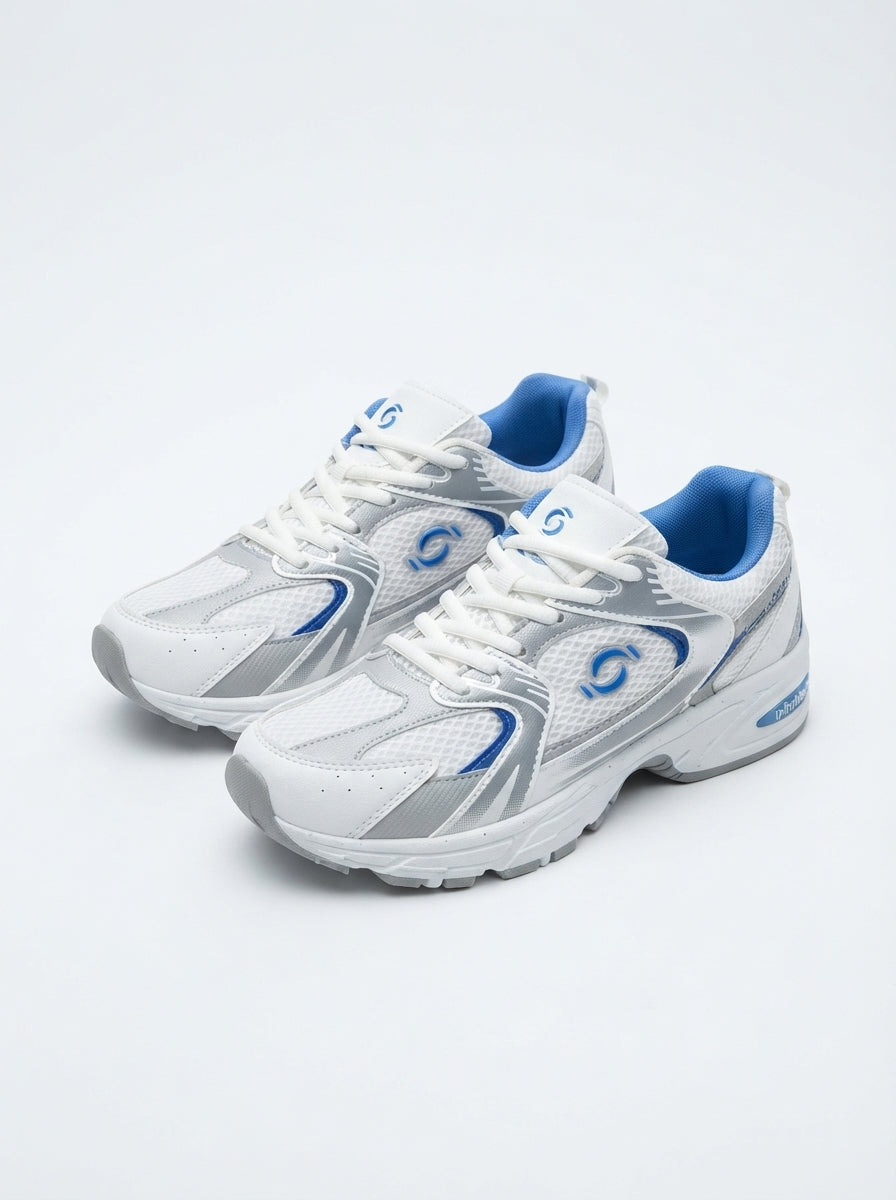 ULTRAONE Bağcıklı Ortopedik Kadın Sneaker - Beyaz Mavi