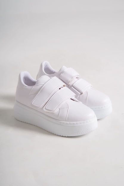 VALENCIA Velcro Orthopedic Sole Women's Sneakers - White