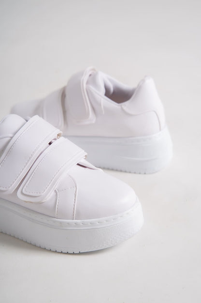 VALENCIA Velcro Orthopedic Sole Women's Sneakers - White
