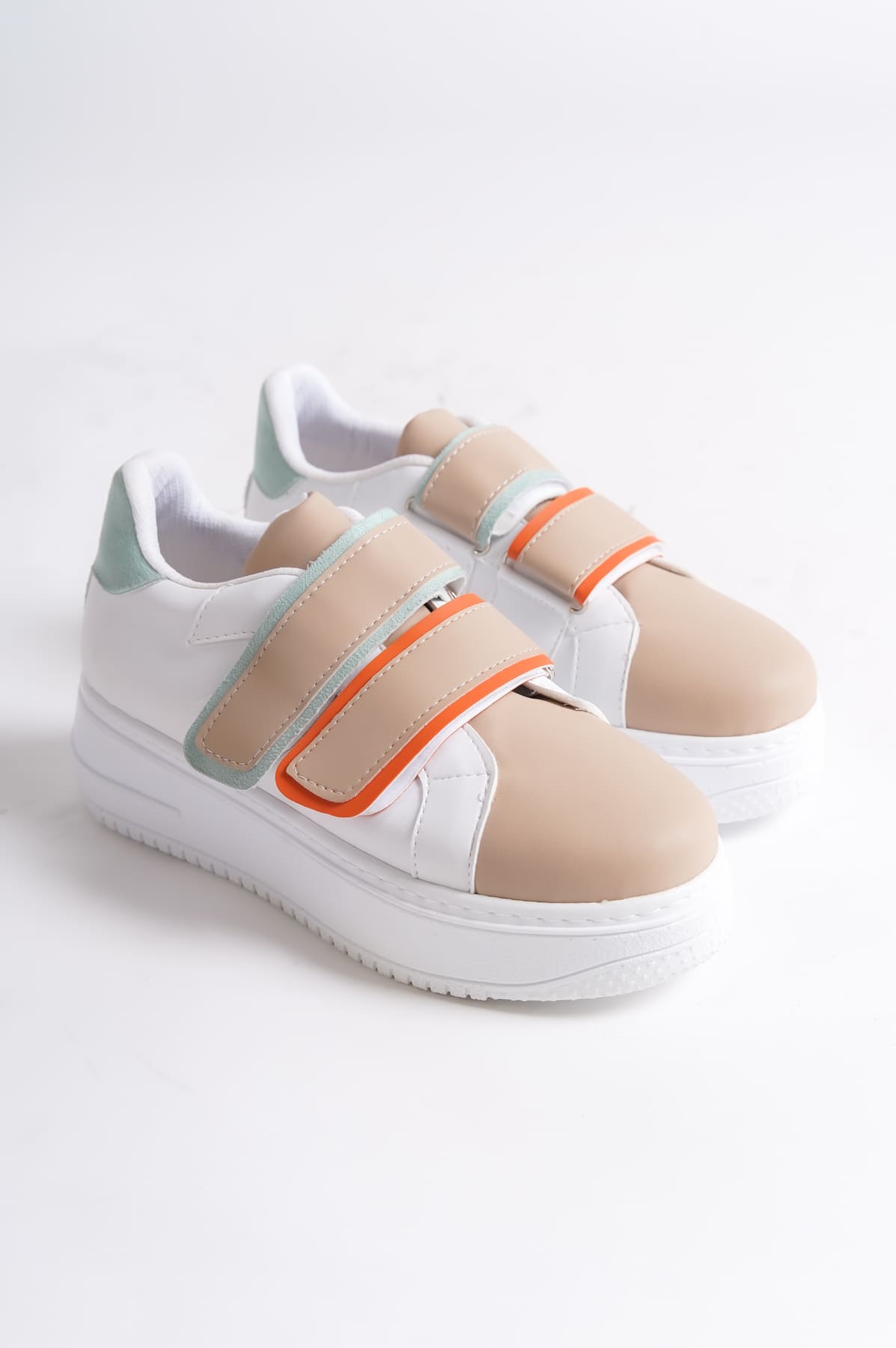 VALENCIA Velcro Orthopedic Sole Women's Sneakers - Skin Blue