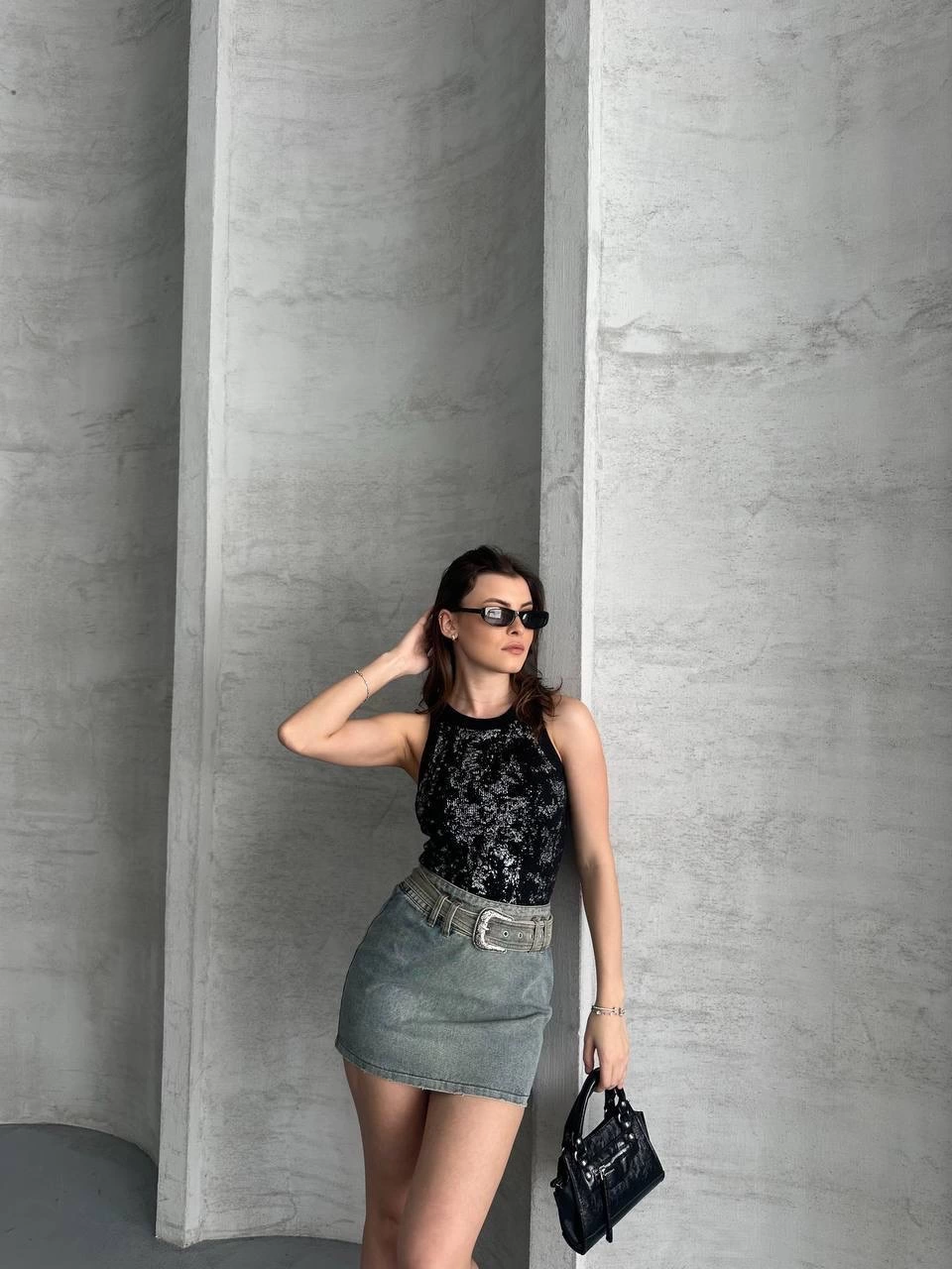 Gilded Blouse Black