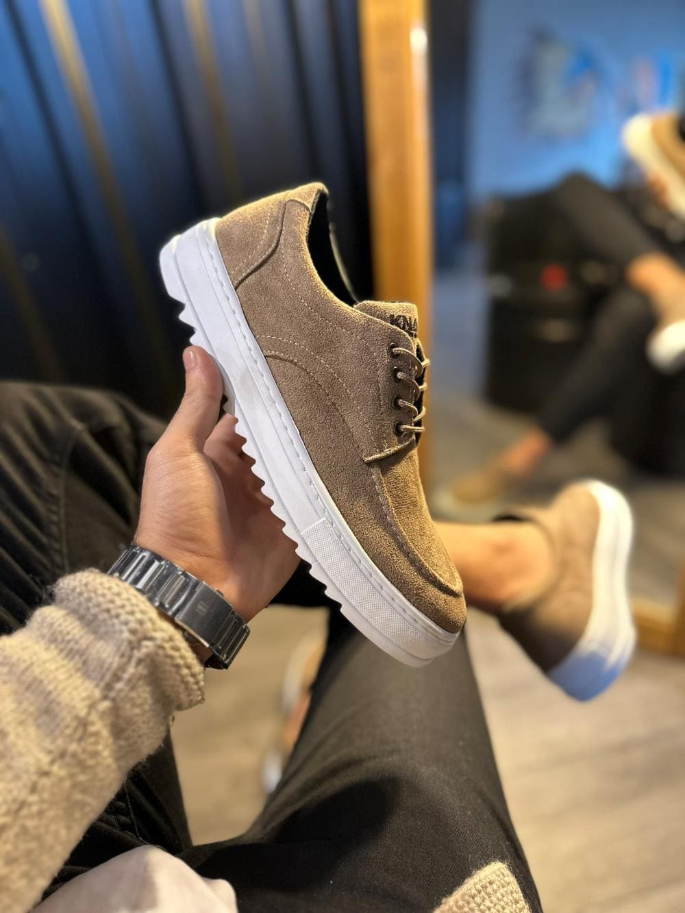Velaro Premium Bağcıklı Süet Erkek Günlük Spor Klasik Ayakkabı - Camel