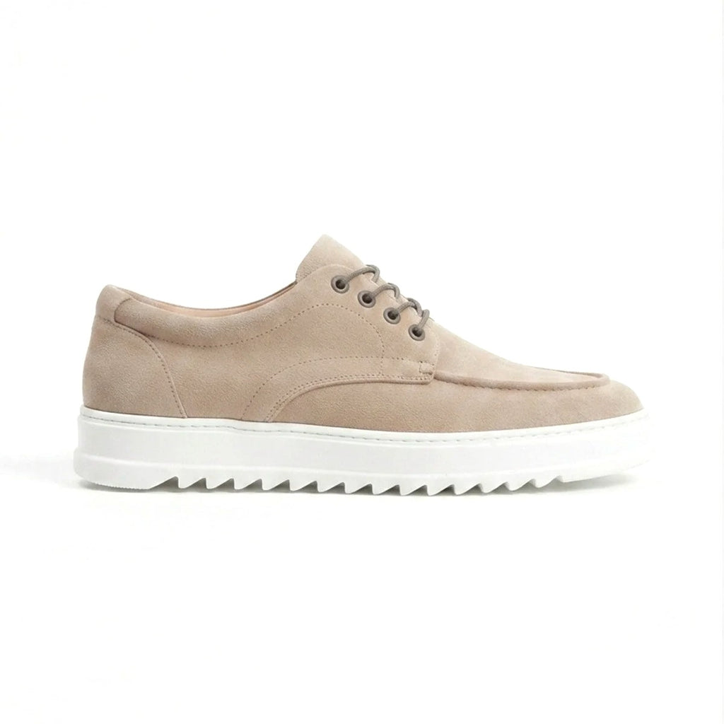 Velaro Premium Men's Lace-up Suede Casual Sporty Classic Shoes - Cream