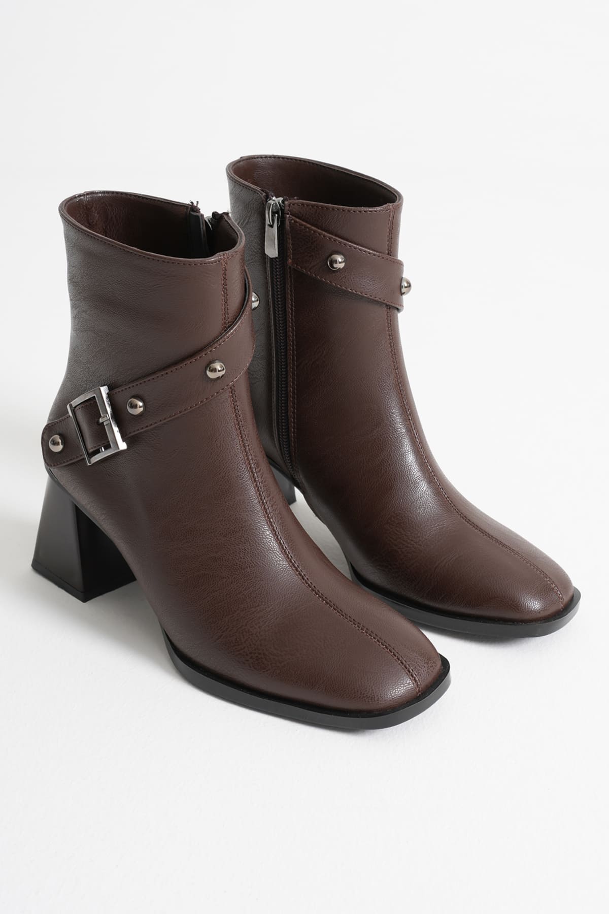 Limanu Premium Women's Dark Brown Heeled Boots