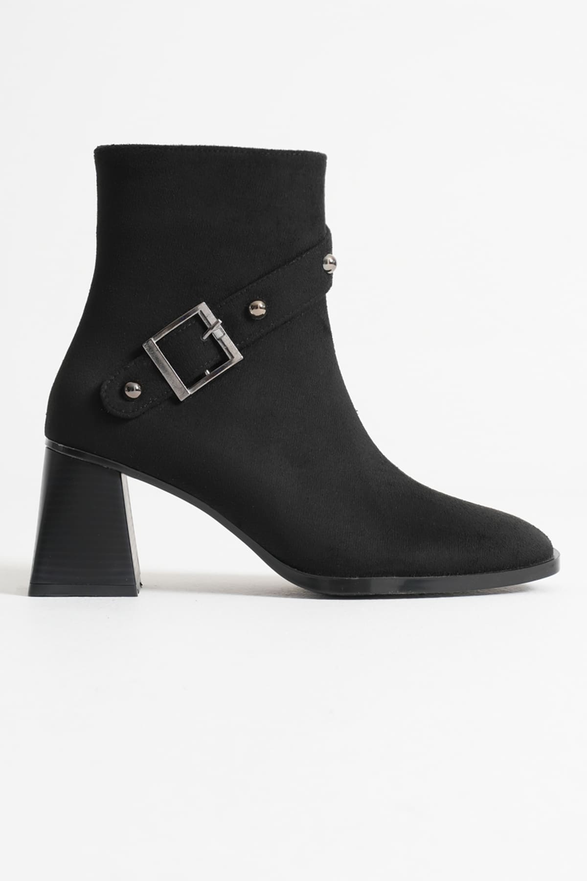 Limanu Premium Women's Black Suede Heeled Boots