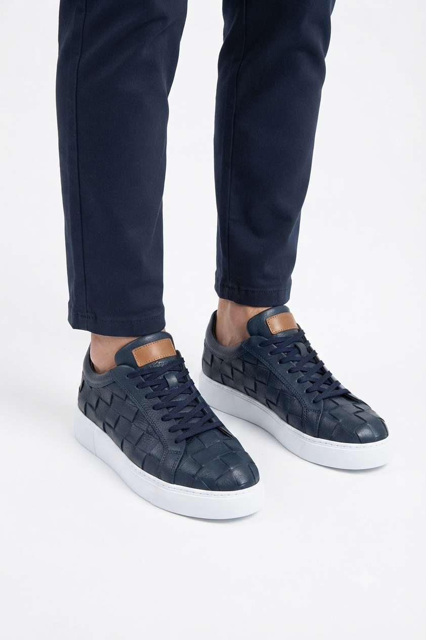 Vimini Yüksek Kalite Bağcıklı Kalın Taban Günlük Erkek Sneaker Laci