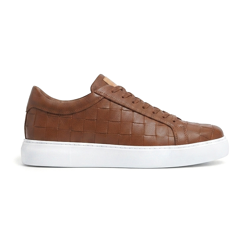 Vimini Yüksek Kalite Bağcıklı Kalın Taban Günlük Erkek Sneaker Taba