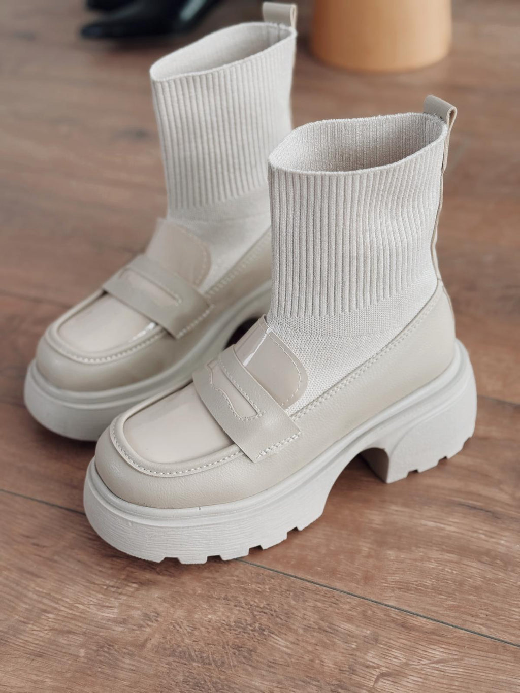 Wanye Premium Bej Triko Streçli Bot