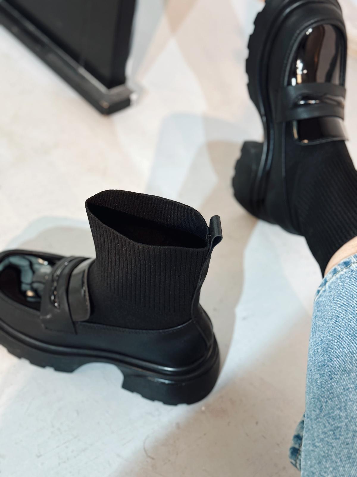 Wanye Premium Siyah Triko Streçli Bot